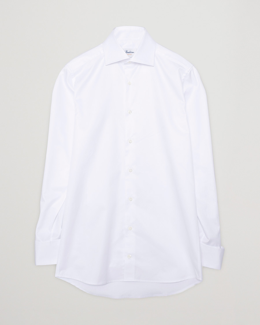 Herre | Stenströms Superslim Double Cuff Cotton Shirt White 36 - S | Pre-owned | Stenströms Superslim Double Cuff Cotton Shirt White 36 - S