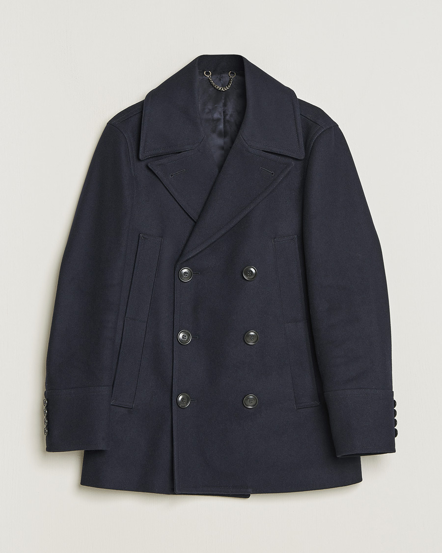 Herre | Jakker | Pre-owned | Tiger of Sweden Peacoat Wool Navy 48