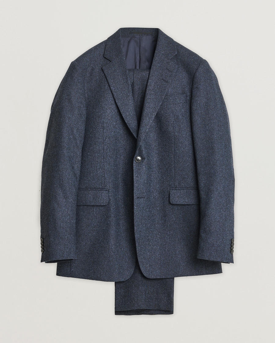 Herre | Tiger of Sweden Justin Brushed Wool Suit Midnight Blue 50/52 | Pre-owned | Tiger of Sweden Justin Brushed Wool Suit Midnight Blue 50/52