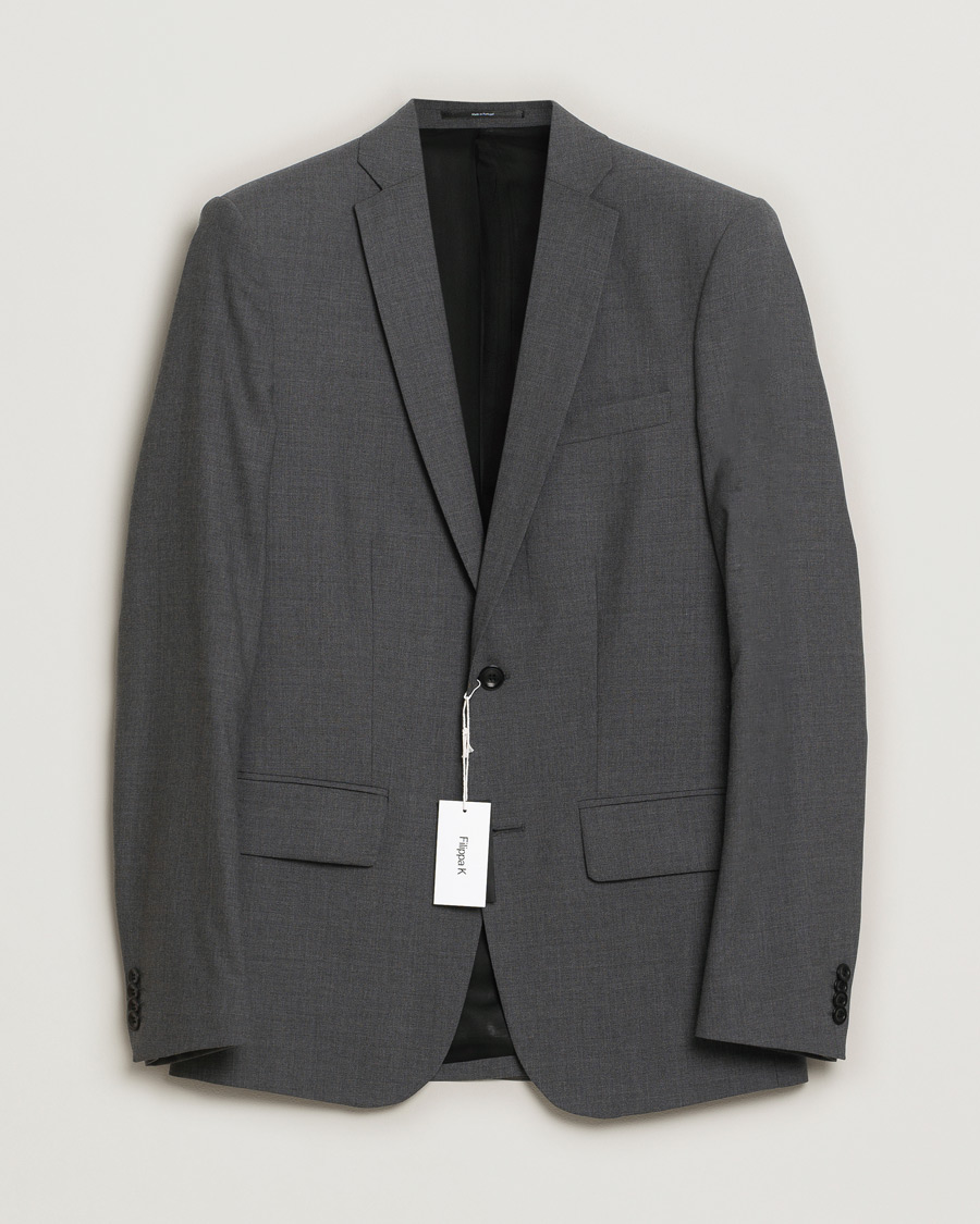 Herre | Filippa K Tom Cool Wool Jacket Grey Melange 46 | Pre-owned | Filippa K Tom Cool Wool Jacket Grey Melange 46