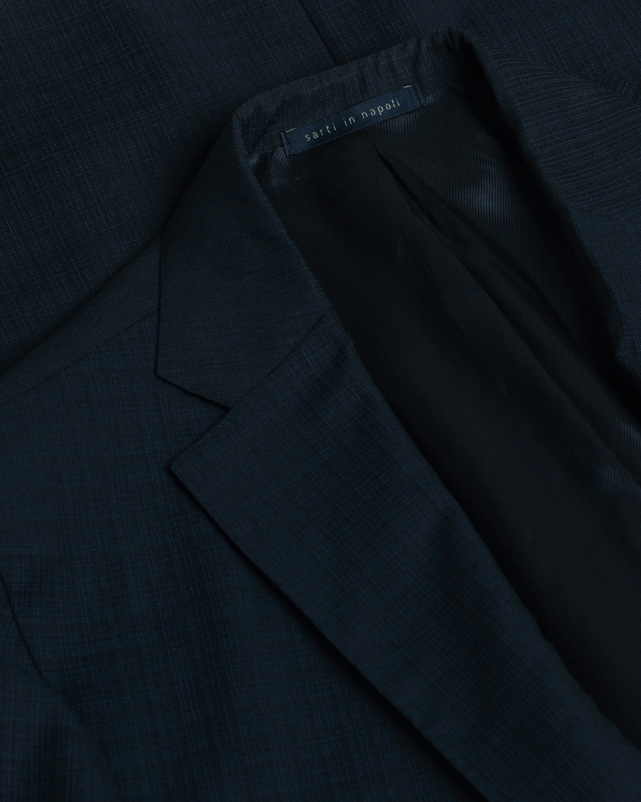 Herre | Gaiola Napoli Single Breasted Wool Suit Navy 50 | Pre-owned | Gaiola Napoli Single Breasted Wool Suit Navy 50