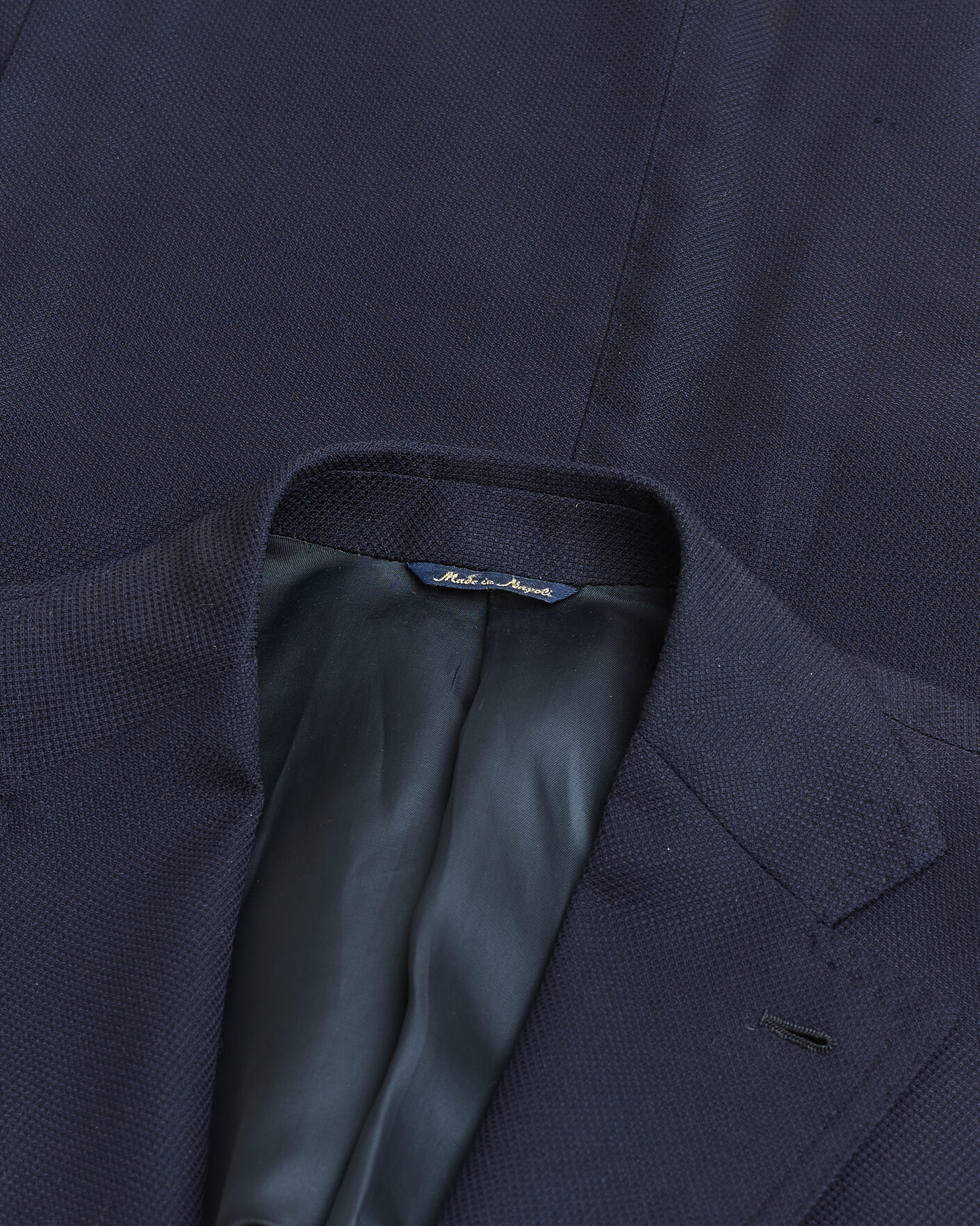 Herre | Pre-owned Dressjakker | Pre-owned | Gabo Napoli Navy Hopsack Wool Blazer 50