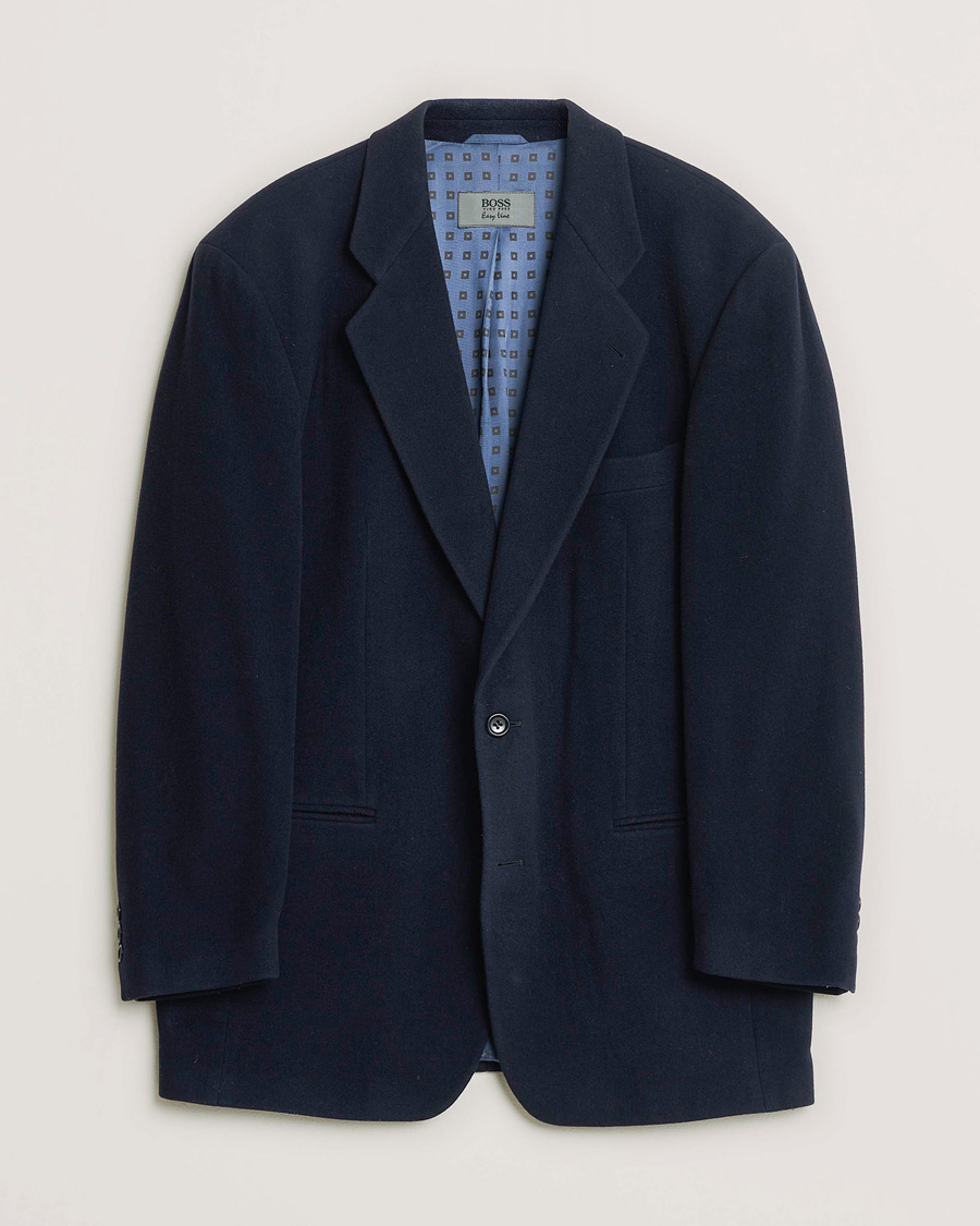 Herre | Pre-owned Dressjakker | Pre-owned | BOSS Vintage Cashmere Blend Blazer Navy 48