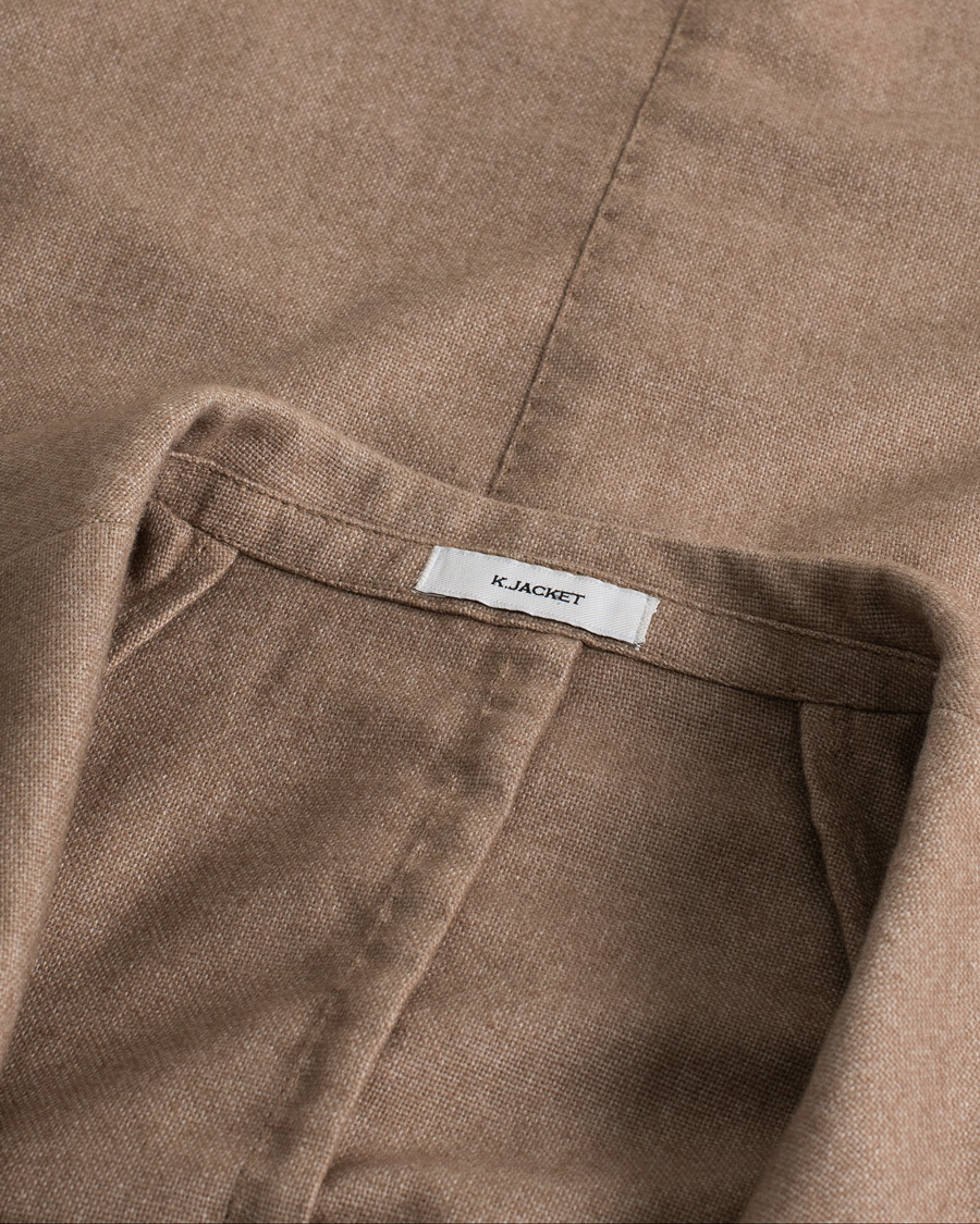 Herre | Boglioli K Jacket Cashmere Flannel Blazer Taupe 48 | Pre-owned | Boglioli K Jacket Cashmere Flannel Blazer Taupe 48