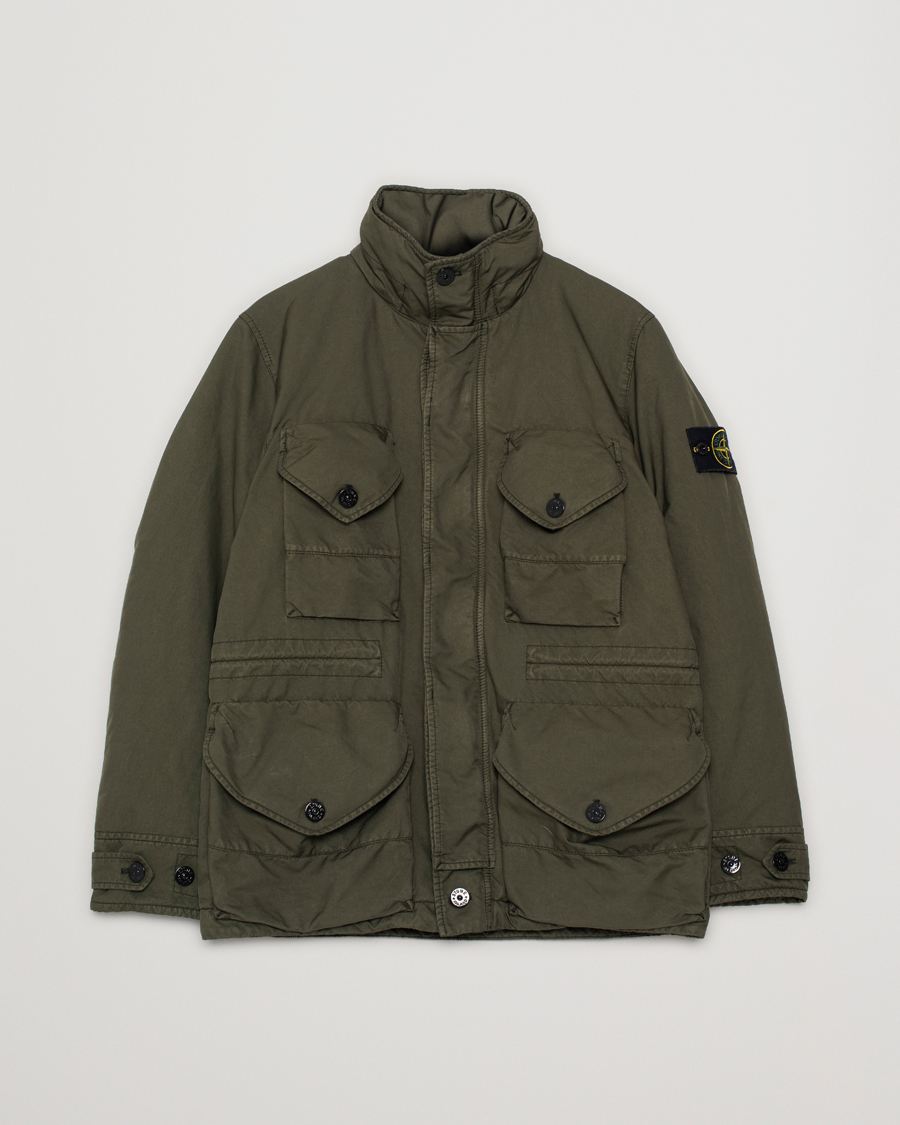 Herre | Stone Island David-TC Padded Field Jacket Olive | Pre-owned | Stone Island David-TC Padded Field Jacket Olive