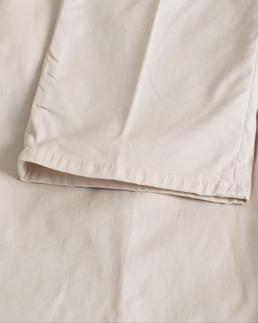 Herre | Brunello Cucinelli Slim Fit Pleated Trousers Off White | Pre-owned | Brunello Cucinelli Slim Fit Pleated Trousers Off White