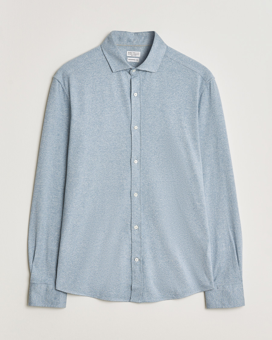 Herre | Pre-owned Skjorter | Pre-owned | Brunello Cucinelli Lightweight Jersey Shirt Light Blue L