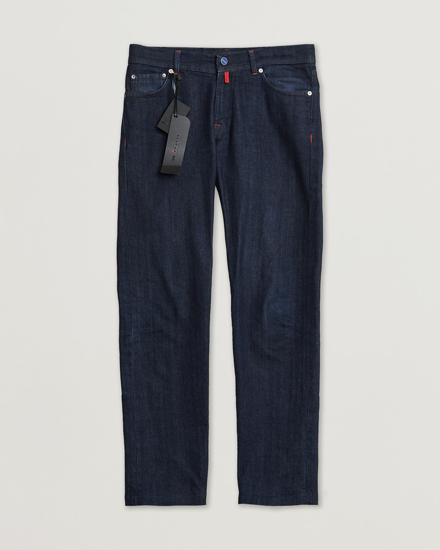 Herre | Pre-owned Jeans | Pre-owned | Kiton Slim Fit Stretch Jeans Dark Blue Wash W32