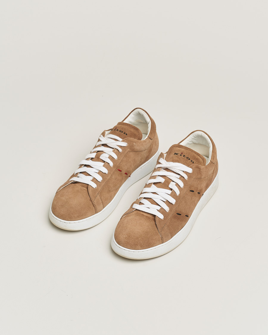 Herre | Kiton Plain Sneakers Dark Brown Suede | Pre-owned | Kiton Plain Sneakers Dark Brown Suede