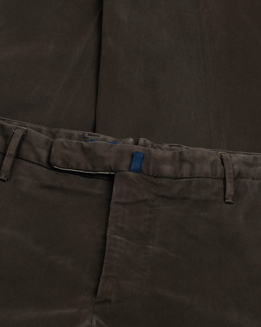 Herre | Bukser | Pre-owned | Incotex Slim Fit Cotton Stretch Chinos Dark Brown