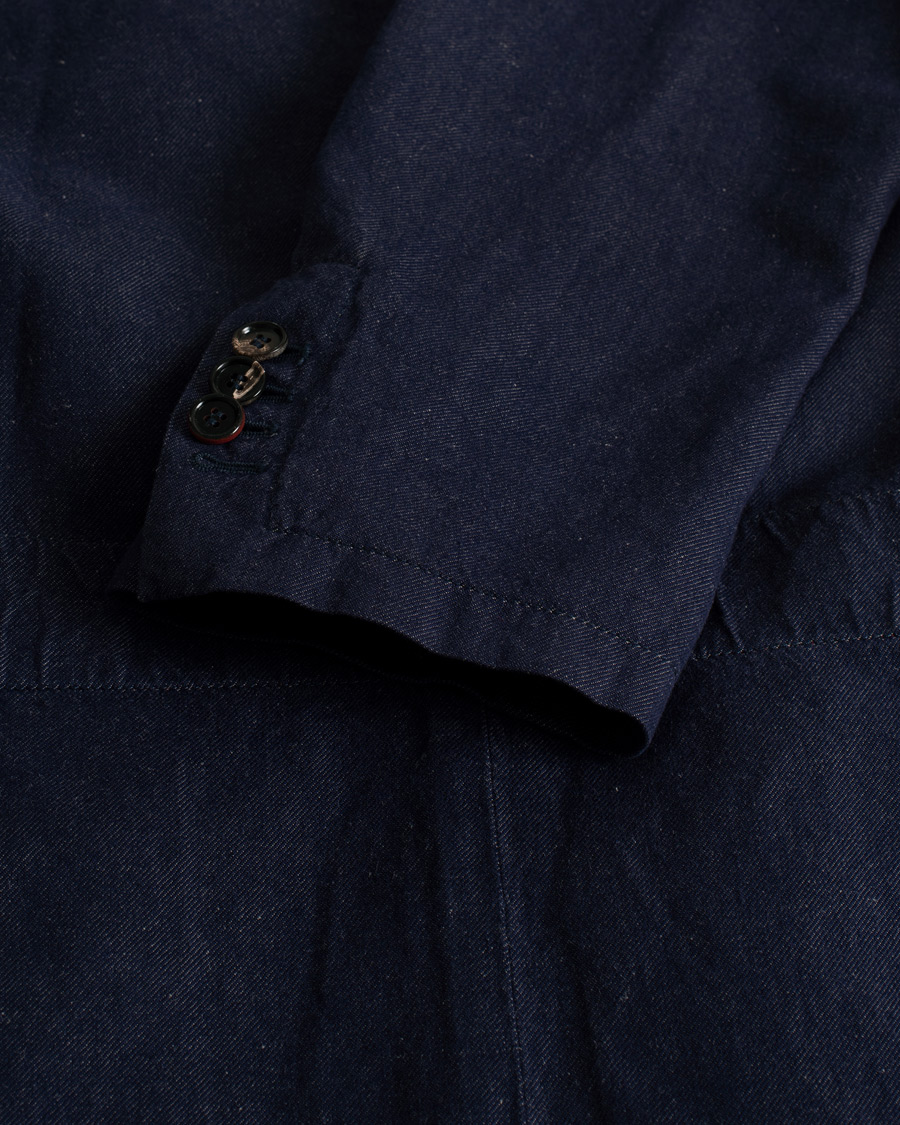 Herre | Incotex Montedoro Unconstructed Denim Blazer Blue 52 | Pre-owned | Incotex Montedoro Unconstructed Denim Blazer Blue 52