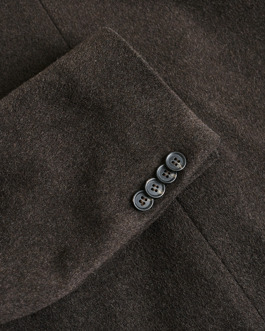 Herre | Pre-owned Jakker | Pre-owned | Oscar Jacobson Sebastian Wool/Cashmere Double Breasted Coat Brown 48