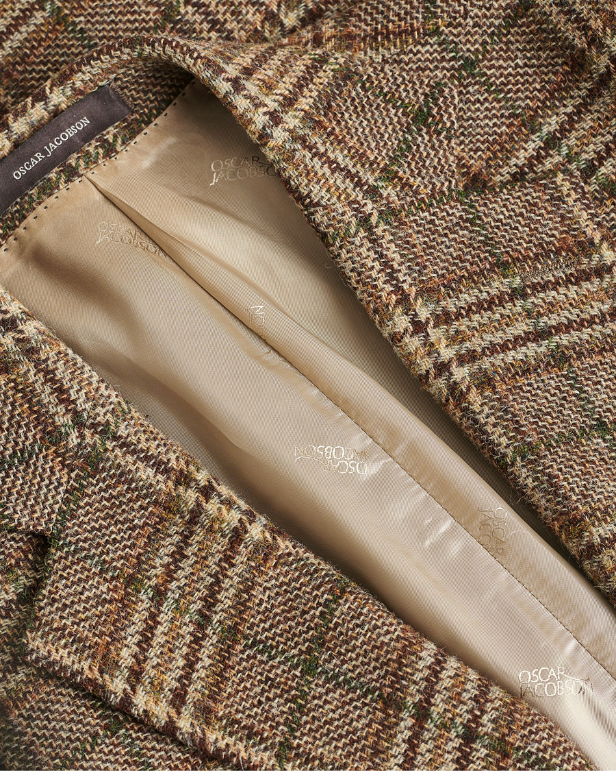 Herre | Pre-owned Dressjakker | Pre-owned | Oscar Jacobson Fogerty Soft Checked Wool Blazer Brown