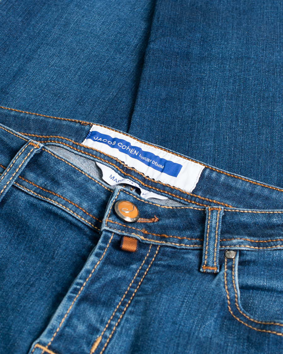 Herre | Jeans | Pre-owned | Jacob Cohën Nick Slim Fit Stretch Jeans Mid Blue