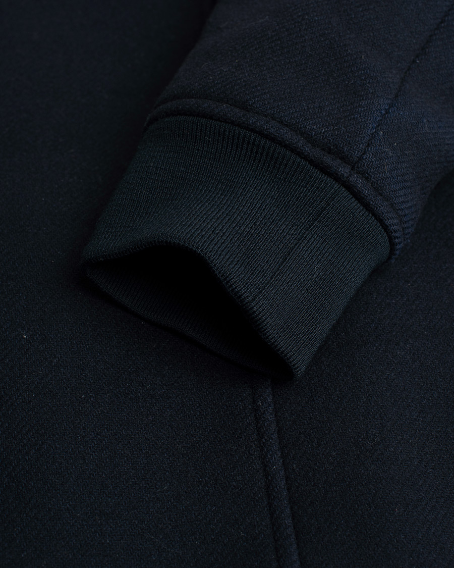 Herre | A.P.C. Ben Shearling Bomber Jacket Dark Navy | Pre-owned | A.P.C. Ben Shearling Bomber Jacket Dark Navy