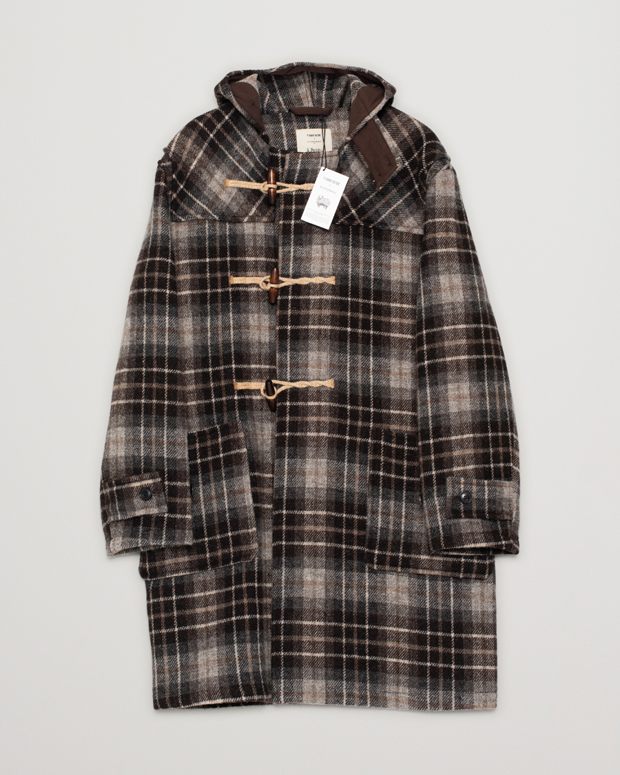 Herre | Gloverall De Bonne Facutre Wool Duffle Coat Black/Grey | Pre-owned | Gloverall De Bonne Facutre Wool Duffle Coat Black/Grey