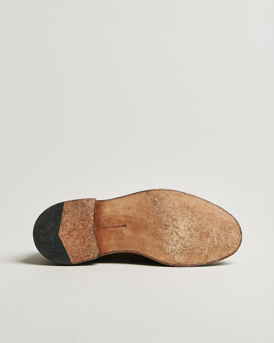 Herre | Tricker's James Penny Loafers Chocolate Suede | Pre-owned | Tricker's James Penny Loafers Chocolate Suede