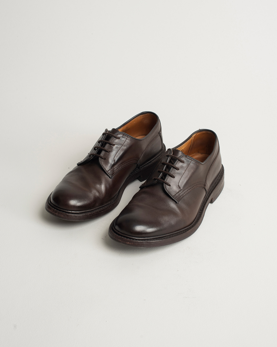 Herre | Tricker's Woodstock Derby Shoes Brown Leather UK10,5 - EU45 | Pre-owned | Tricker's Woodstock Derby Shoes Brown Leather UK10,5 - EU45