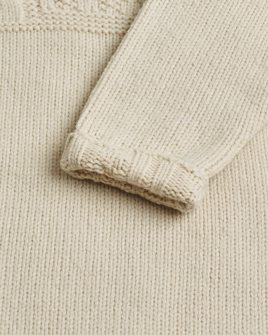 Herre | Polo Ralph Lauren Wool Knitted Aran Rollneck Cream | Pre-owned | Polo Ralph Lauren Wool Knitted Aran Rollneck Cream