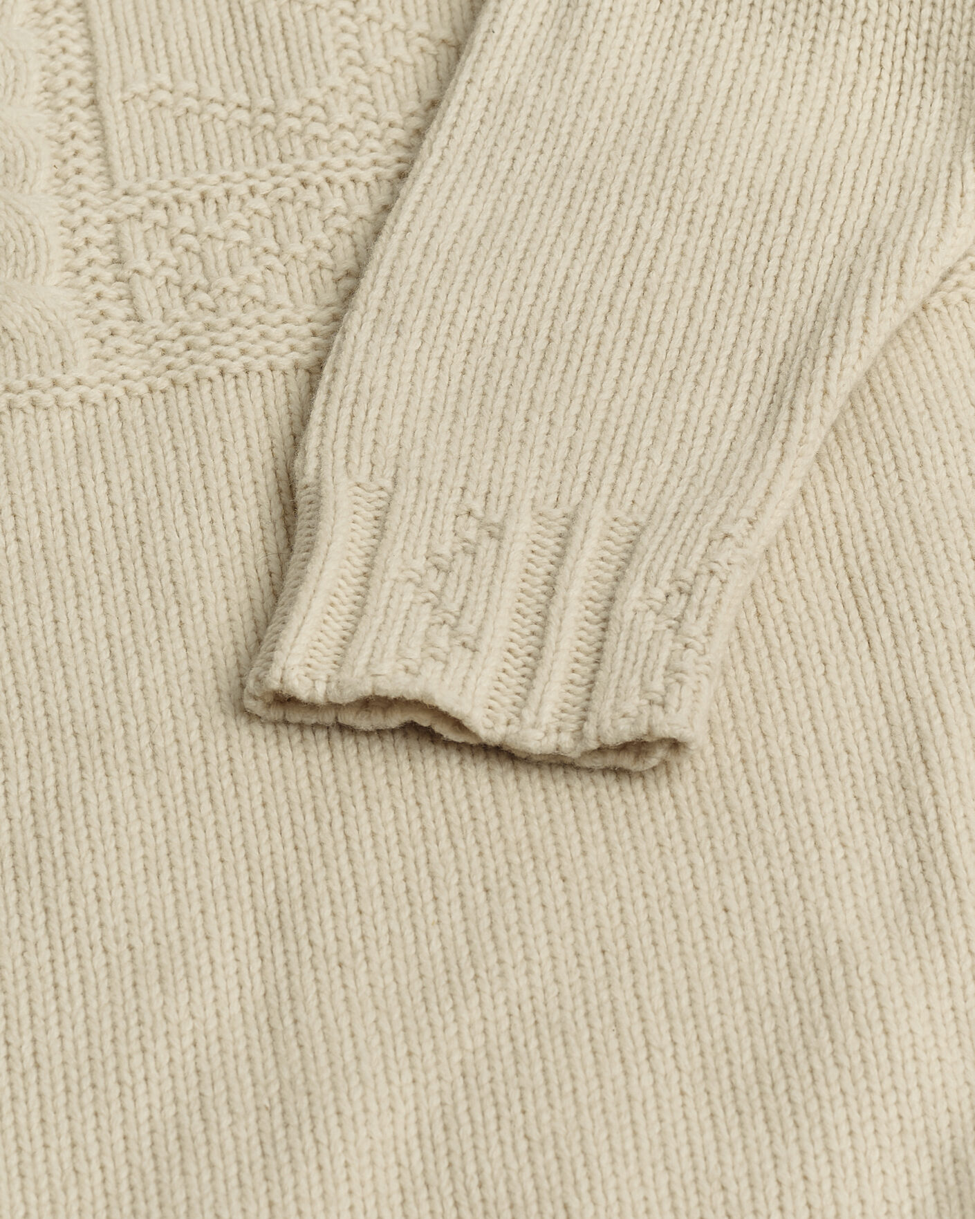 Herre | Pre-owned Gensere | Pre-owned | Polo Ralph Lauren Wool Knitted Aran Rollneck Cream M