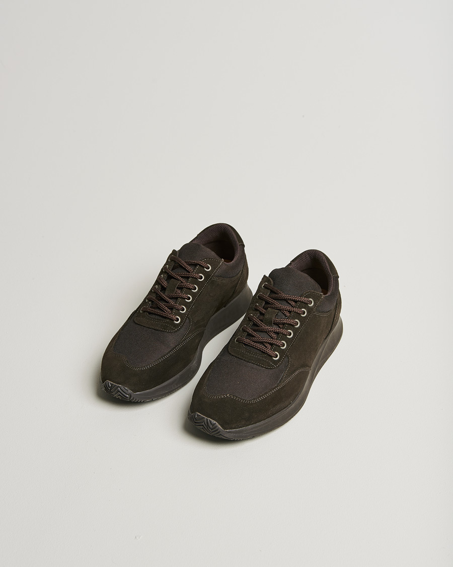 Herre | Myrqvist Stensund Running Sneaker Brown Suede | Pre-owned | Myrqvist Stensund Running Sneaker Brown Suede