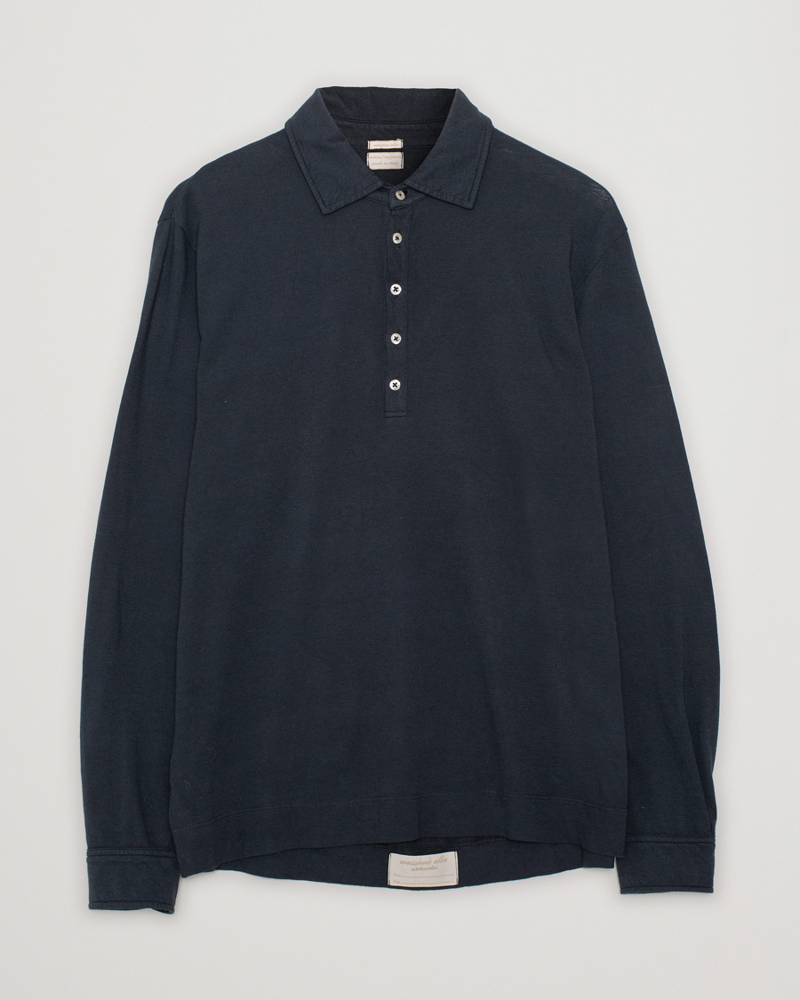 Herre | Gensere | Pre-owned | Massimo Alba Long Sleeve Polo Washed Black S