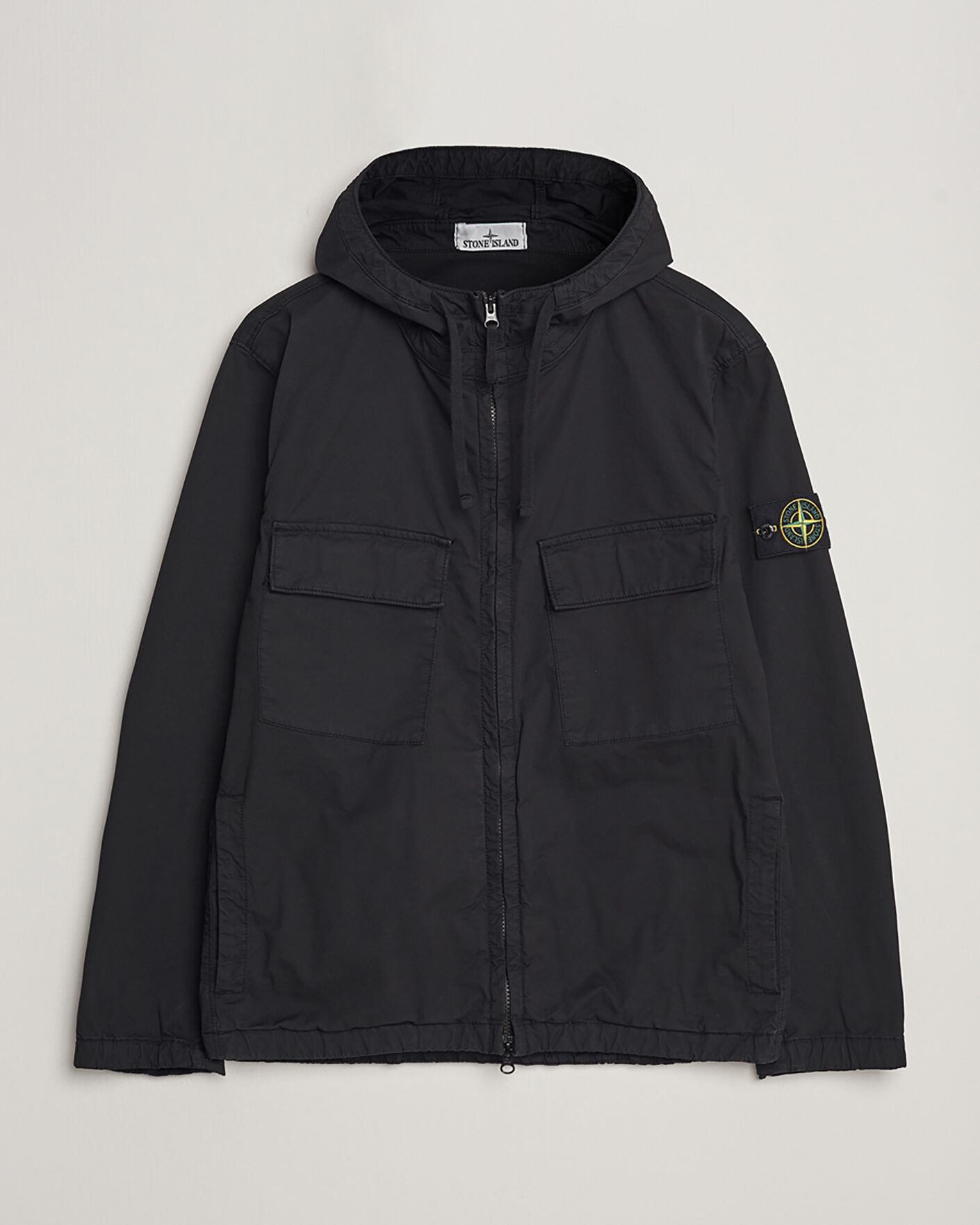 Herre | Pre-owned Jakker | Pre-owned | Stone Island Supima Cotton Hooded Jacket Black XL