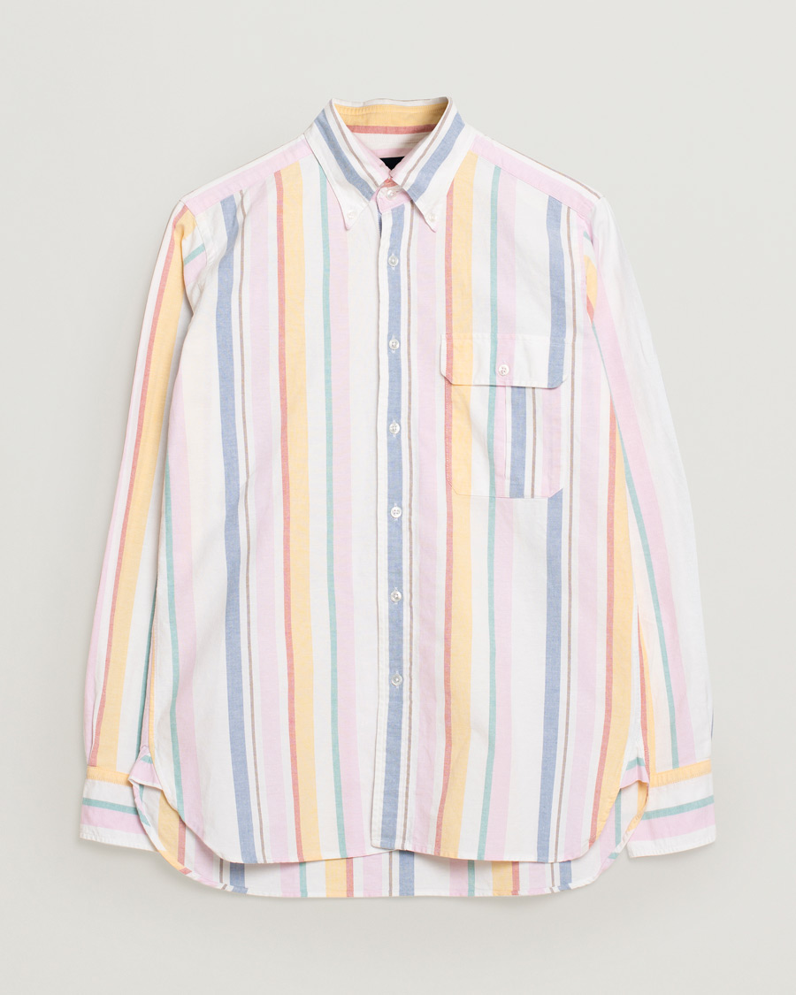 Herre | Drake's Multi Stripe Oxford Shirt Multi | Pre-owned | Drake's Multi Stripe Oxford Shirt Multi