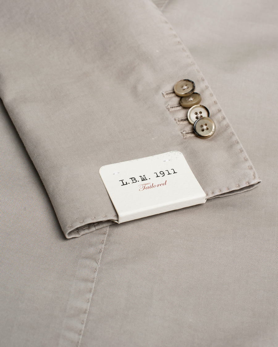 Herre | L.B.M. 1911 Jack Regular Fit Cotton Stretch Blazer Light Grey | Pre-owned | L.B.M. 1911 Jack Regular Fit Cotton Stretch Blazer Light Grey