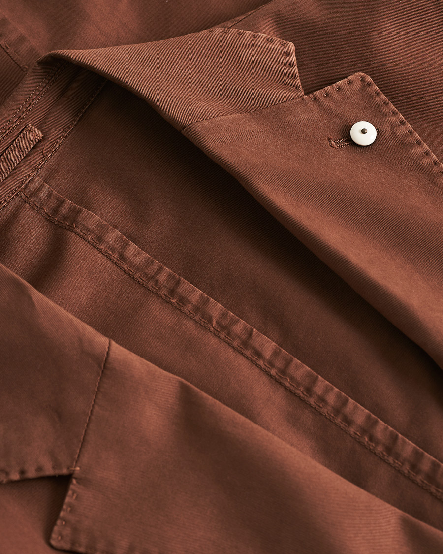 Herre | L.B.M. 1911 Jack Regular Fit Cotton Stretch Blazer Brown | Pre-owned | L.B.M. 1911 Jack Regular Fit Cotton Stretch Blazer Brown