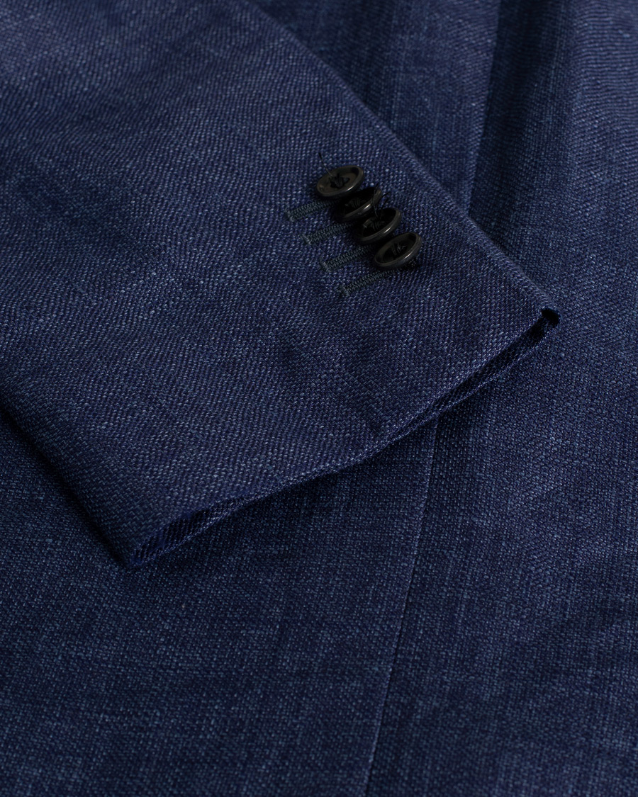 Herr |  | Pre-owned | Gaiola Napoli Wool/Linen Blazer Blue 46