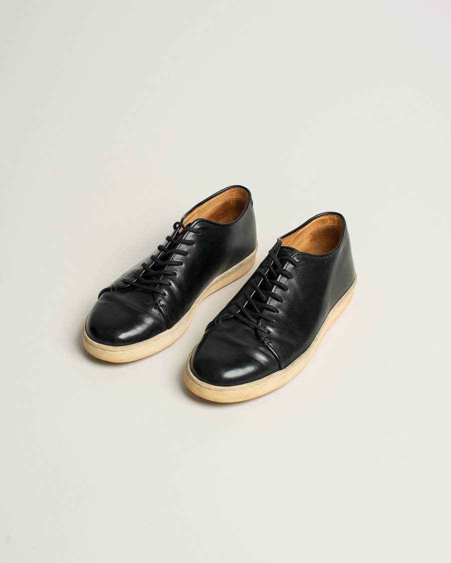 Herre | Crown Northampton Harlestone Leather Sneaker Black UK7,5 | Pre-owned | Crown Northampton Harlestone Leather Sneaker Black UK7,5