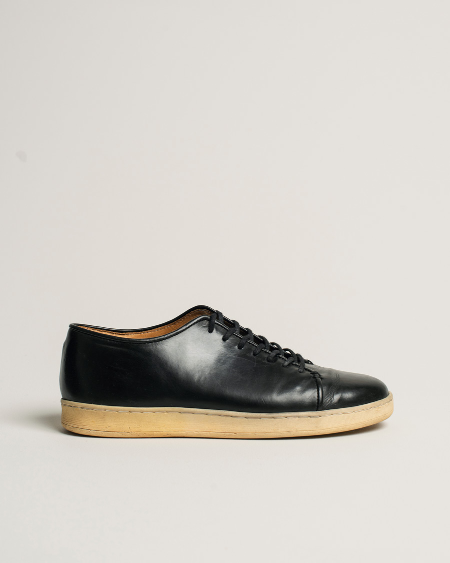 Herre | Crown Northampton Harlestone Leather Sneaker Black UK7,5 | Pre-owned | Crown Northampton Harlestone Leather Sneaker Black UK7,5