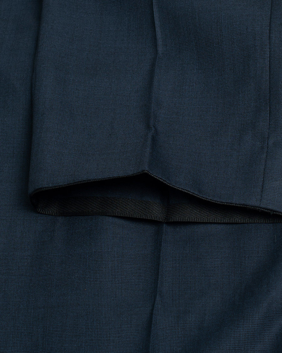 Herre | Caruso Check Wool Suit Navy 46 | Pre-owned | Caruso Check Wool Suit Navy 46