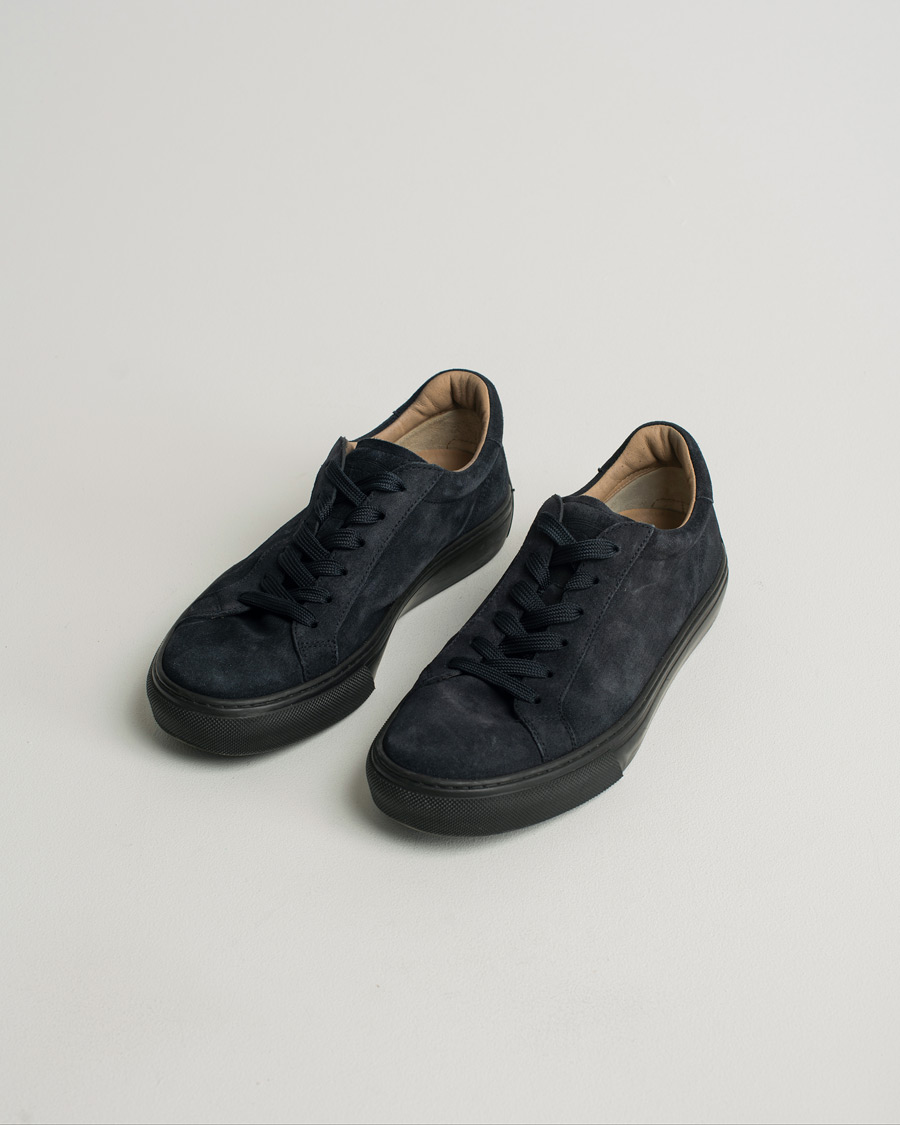 Herre | Tod's Cassetta Lacciata Sneaker Navy Suede | Pre-owned | Tod's Cassetta Lacciata Sneaker Navy Suede