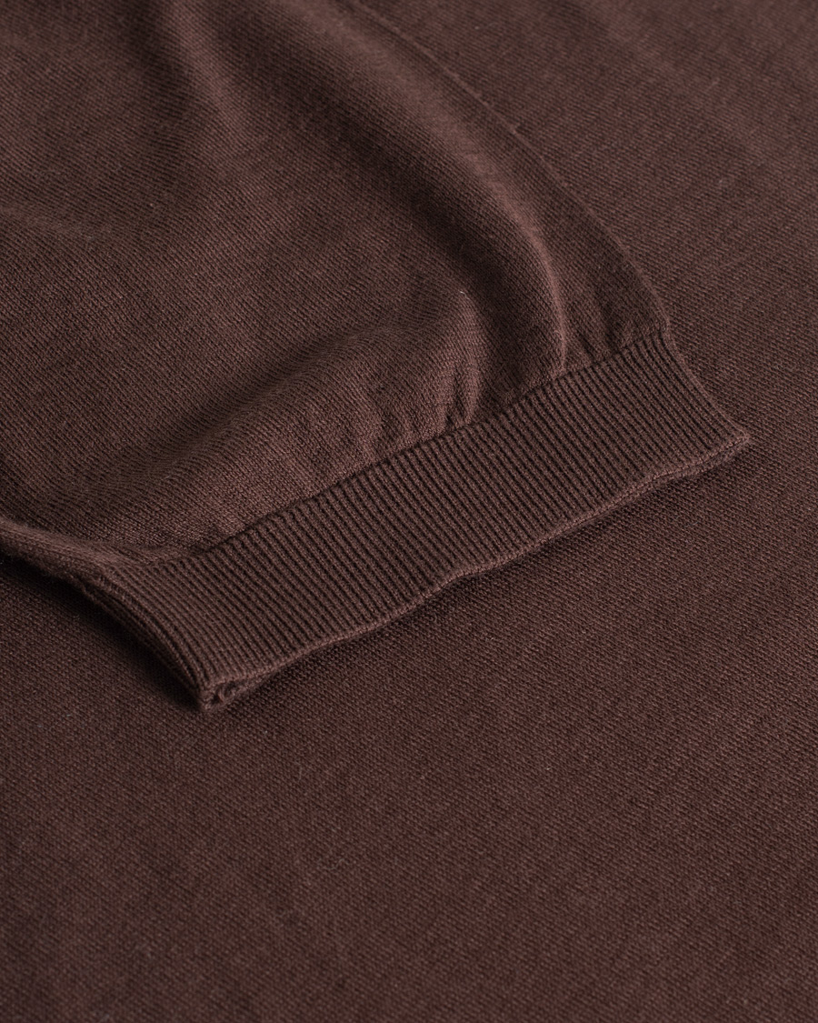Herre | Pikéer | Pre-owned | John Smedley Adrian Slim Fit Sea Island Polo Chocolat