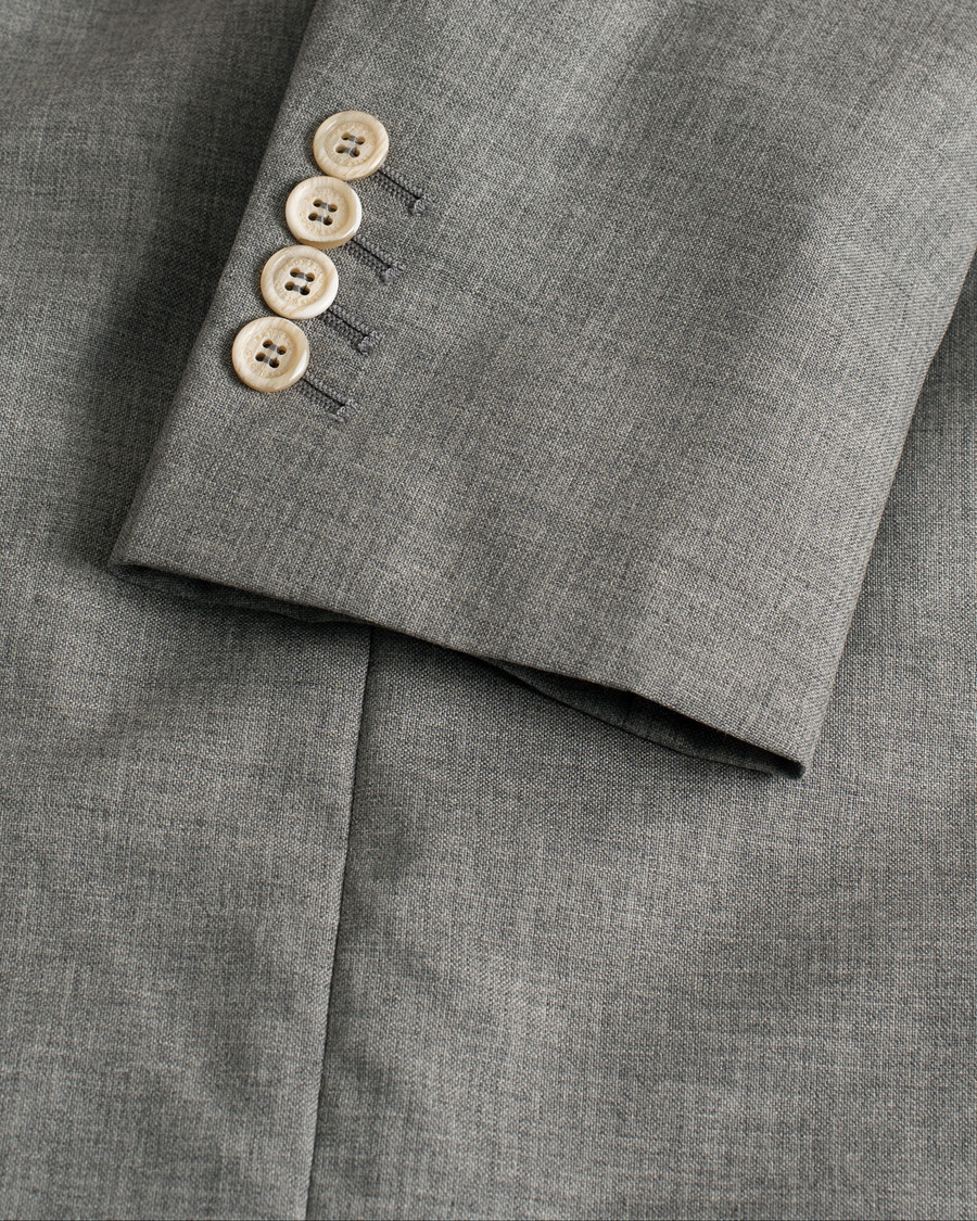 Herre | Pre-owned Dressjakker | Pre-owned | Brunello Cucinelli Peak Lapel Wool Blazer Light Grey