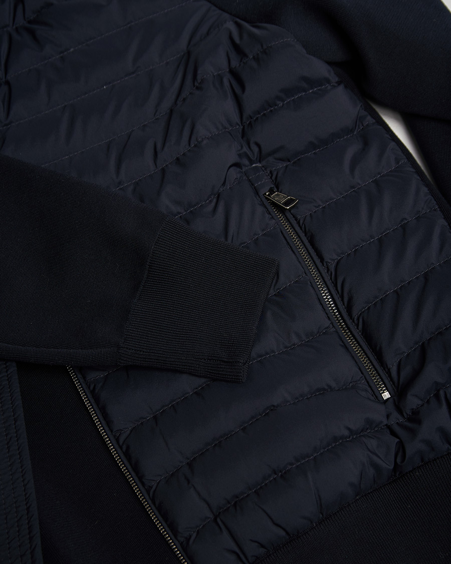Herre | Gensere | Pre-owned | Moncler Light Hybrid Zip Jacket Navy