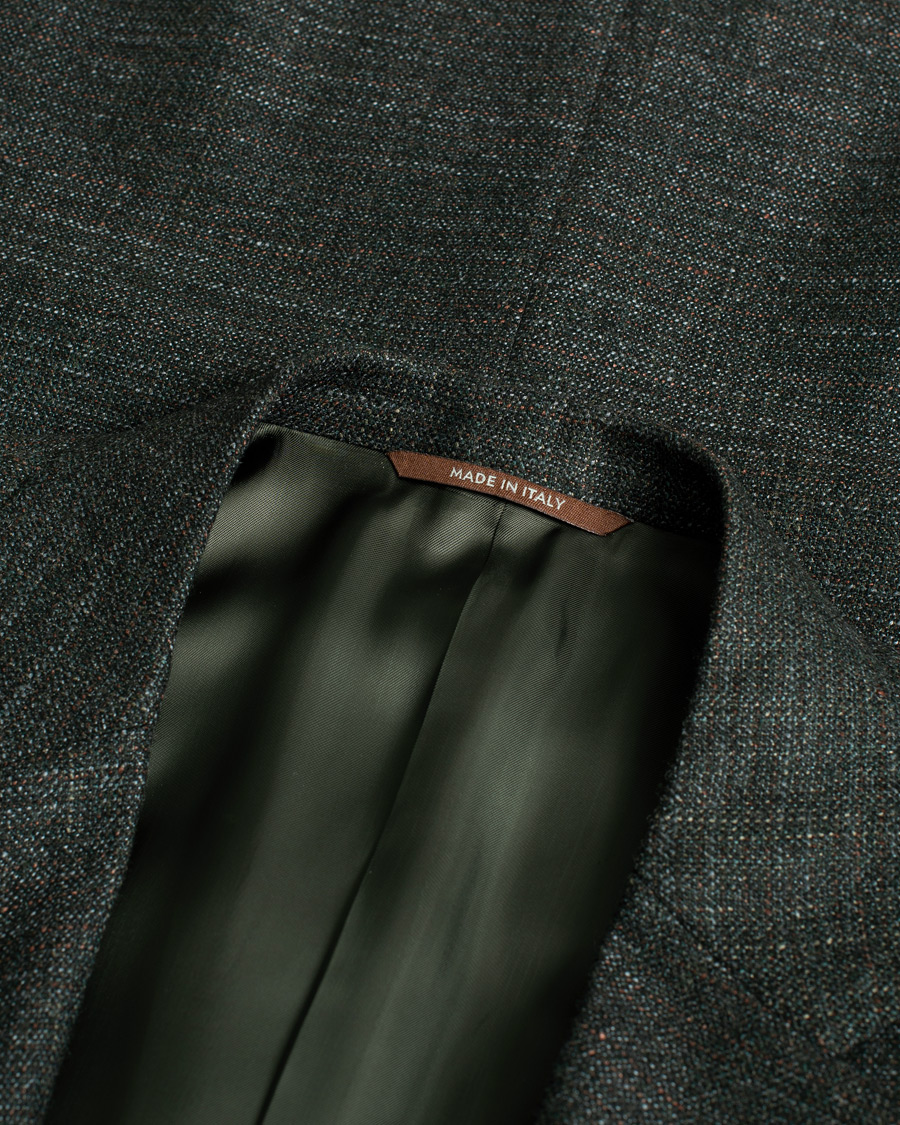 Herre | Canali Silk/Cashmere Blazer Green Melange 50 | Pre-owned | Canali Silk/Cashmere Blazer Green Melange 50