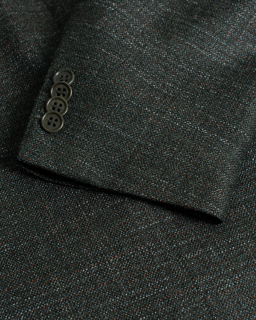 Herre | Canali Silk/Cashmere Blazer Green Melange 50 | Pre-owned | Canali Silk/Cashmere Blazer Green Melange 50