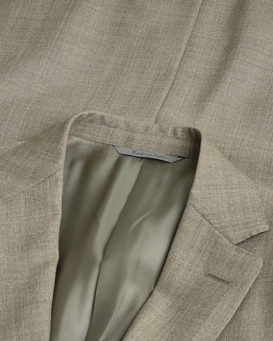 Herre | Pre-owned Dresser | Pre-owned | Canali Wool Suit Beige Melange 48
