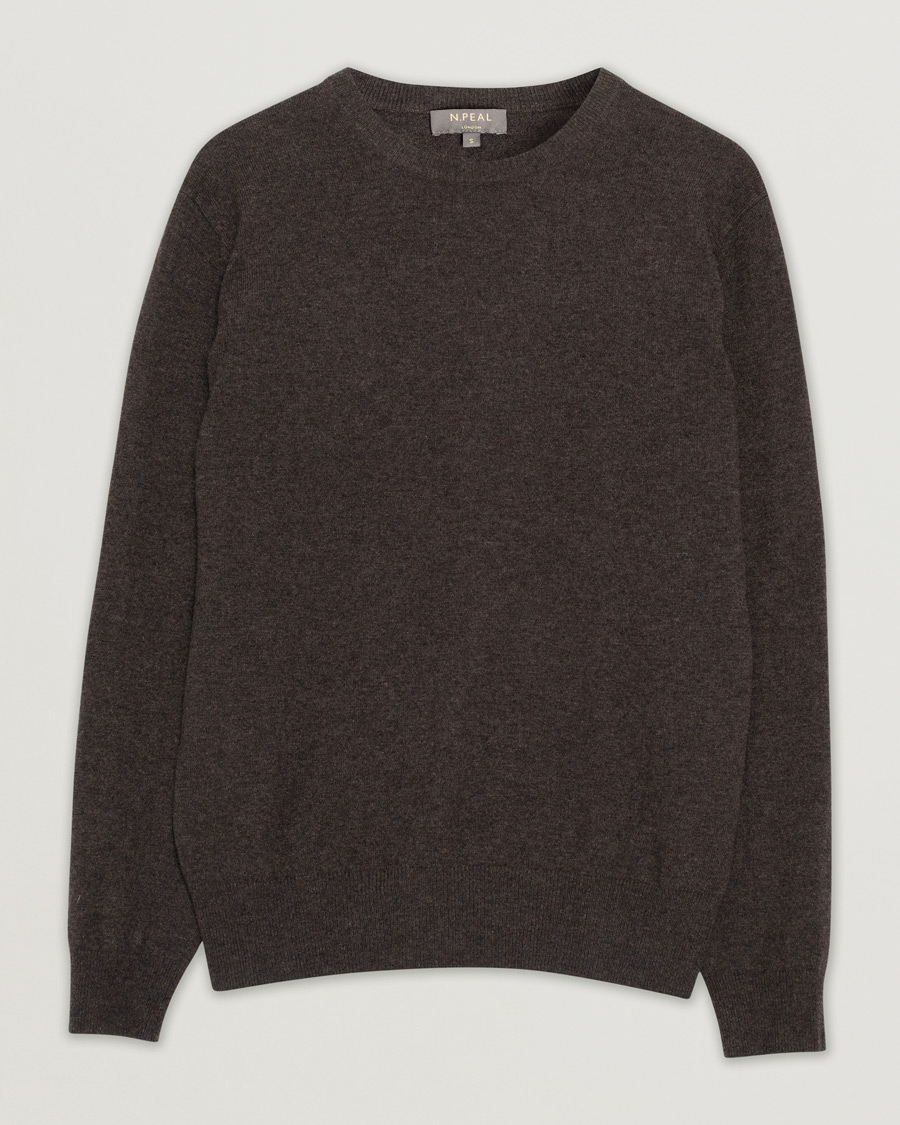 Herre | Gensere | Pre-owned | N. Peal Cashmere Knit Crew Neck Brown S