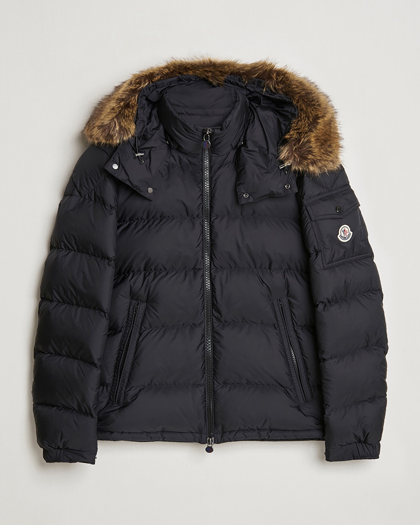 Herre | Pre-owned Jakker | Pre-owned | Moncler Maya Faux Fur Jacket Black 2 - M