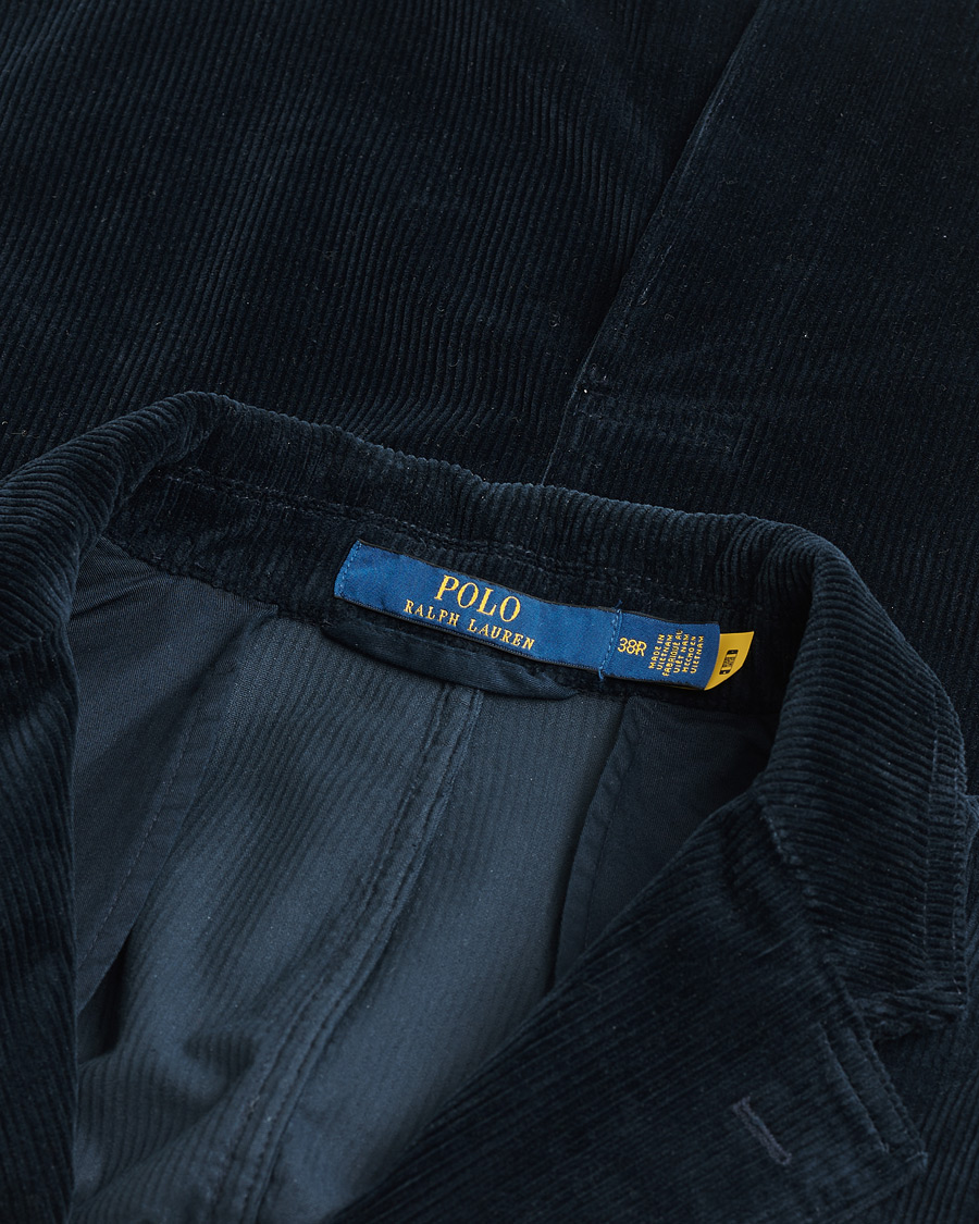 Herre | Pre-owned Dressjakker | Pre-owned | Polo Ralph Lauren Corduroy Stretch Blazer Aviator Navy UK38 - EU48