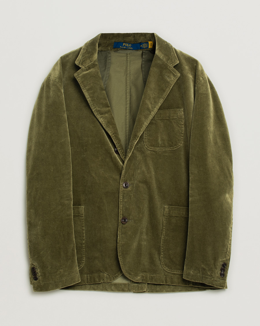 Herre | Polo Ralph Lauren Corduroy Stretch Blazer Country Olive | Pre-owned | Polo Ralph Lauren Corduroy Stretch Blazer Country Olive
