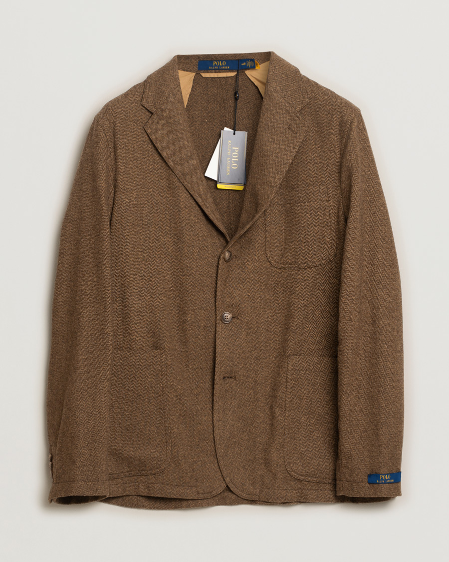 Herre | Dressjakker | Pre-owned | Polo Ralph Lauren Classic Herringbone Sportcoat Brown/Tan