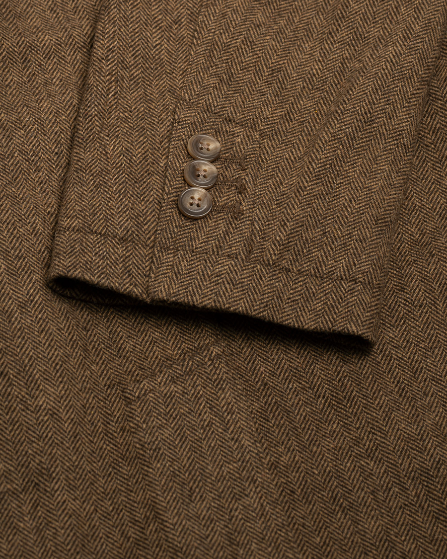 Herre | Polo Ralph Lauren Classic Herringbone Sportcoat Brown/Tan | Pre-owned | Polo Ralph Lauren Classic Herringbone Sportcoat Brown/Tan