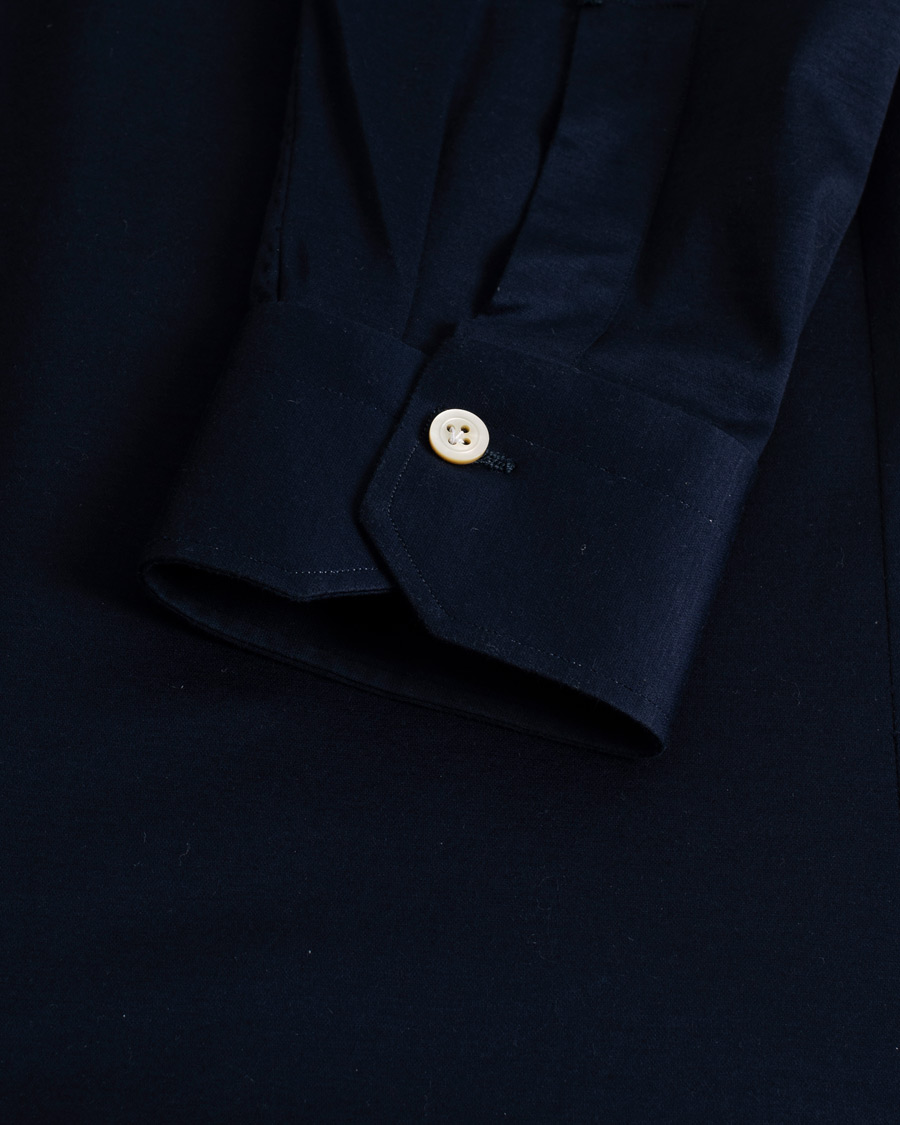 Herre | Kiton Cotton Jersey Shirt Navy | Pre-owned | Kiton Cotton Jersey Shirt Navy