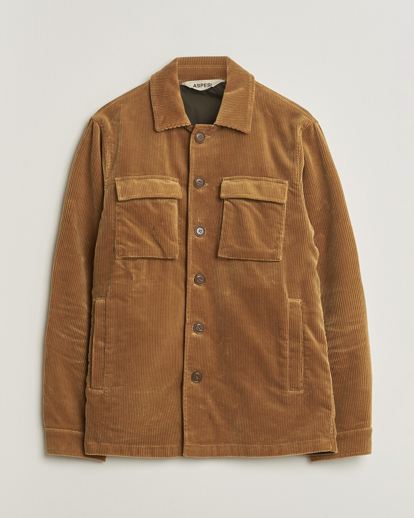 Herre | Pre-owned Jakker | Pre-owned | Aspesi Corduroy Cotton Shirt Jacket Tan L