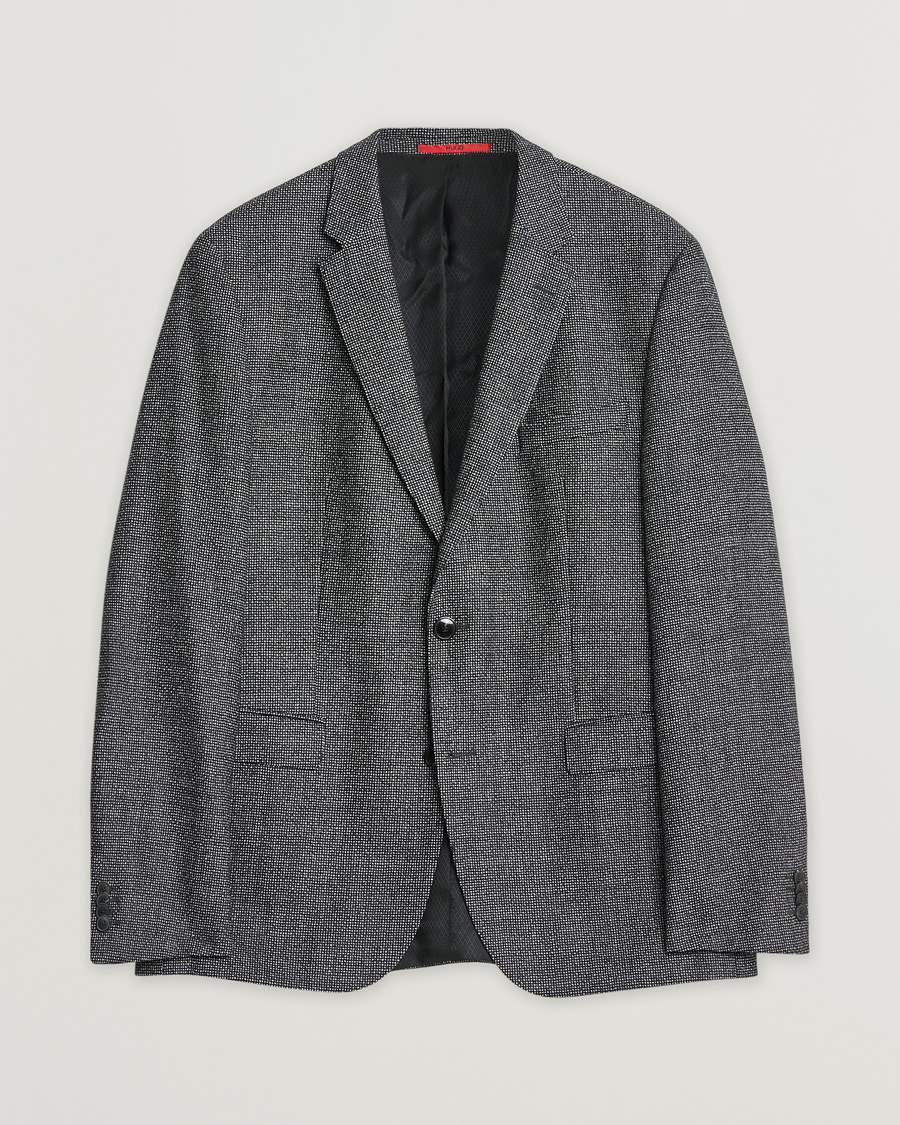 Herre | Pre-owned Dressjakker | Pre-owned | HUGO Flannel Wool Blazer Grey 54